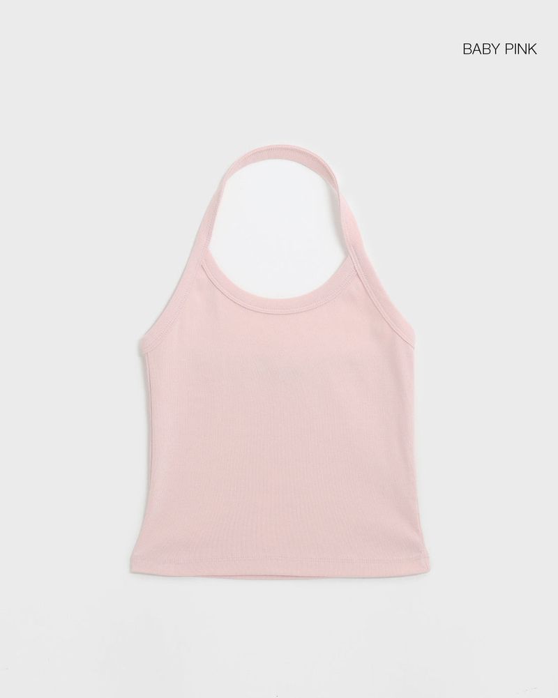 [B-BASIC] Standard Strap Halter Tank Top