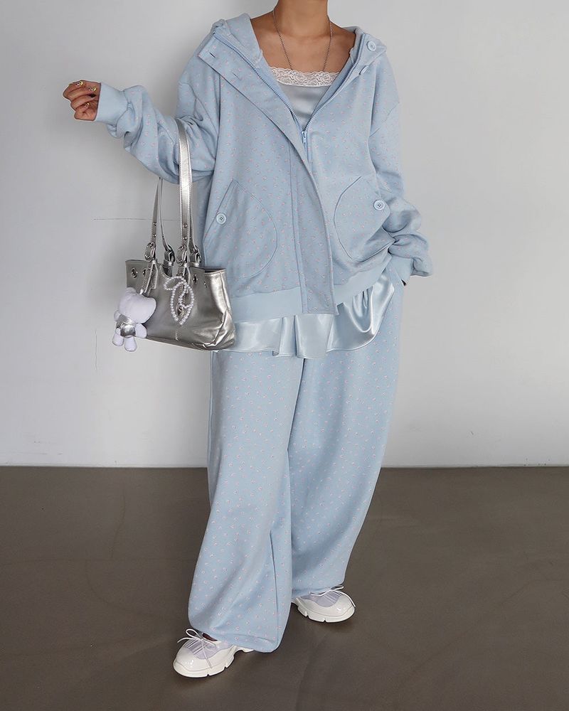 Flower Small Flower Jogger & Wide Pants