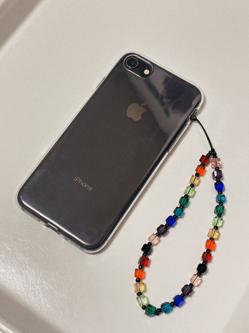 Rainbow Crystal Phone Strap