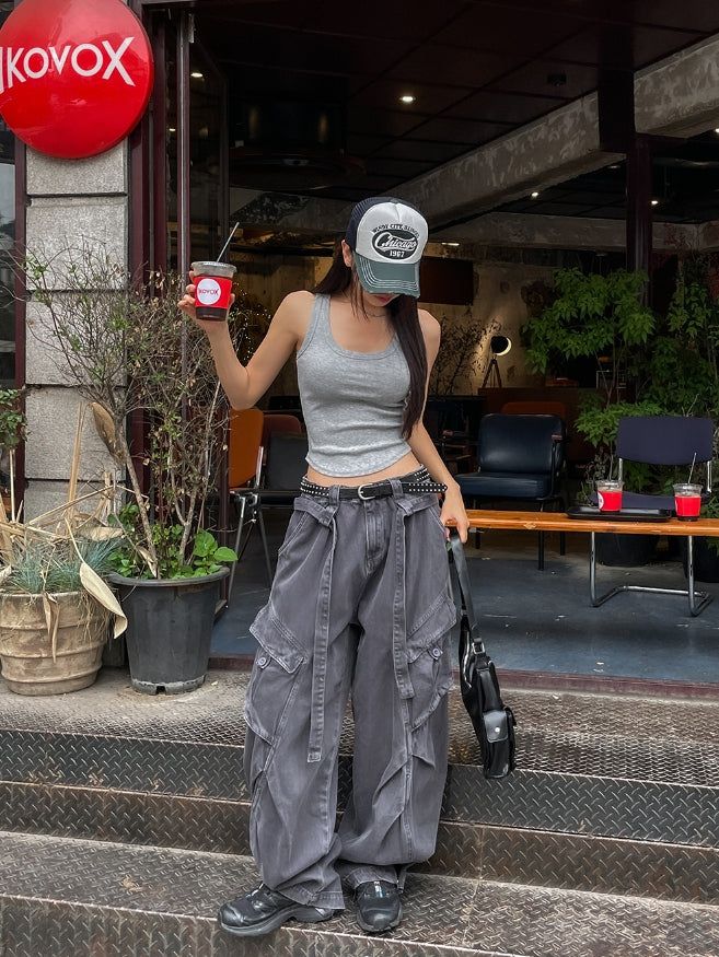 Summer Belted New Cargo Pants
