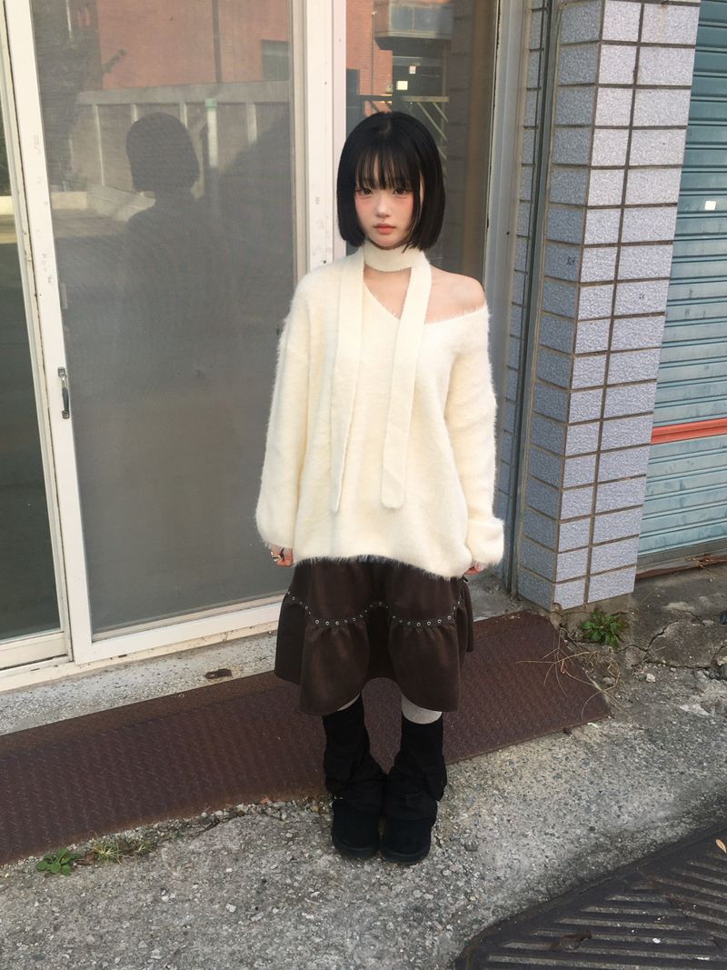 Love N Hairy muffler knitwear