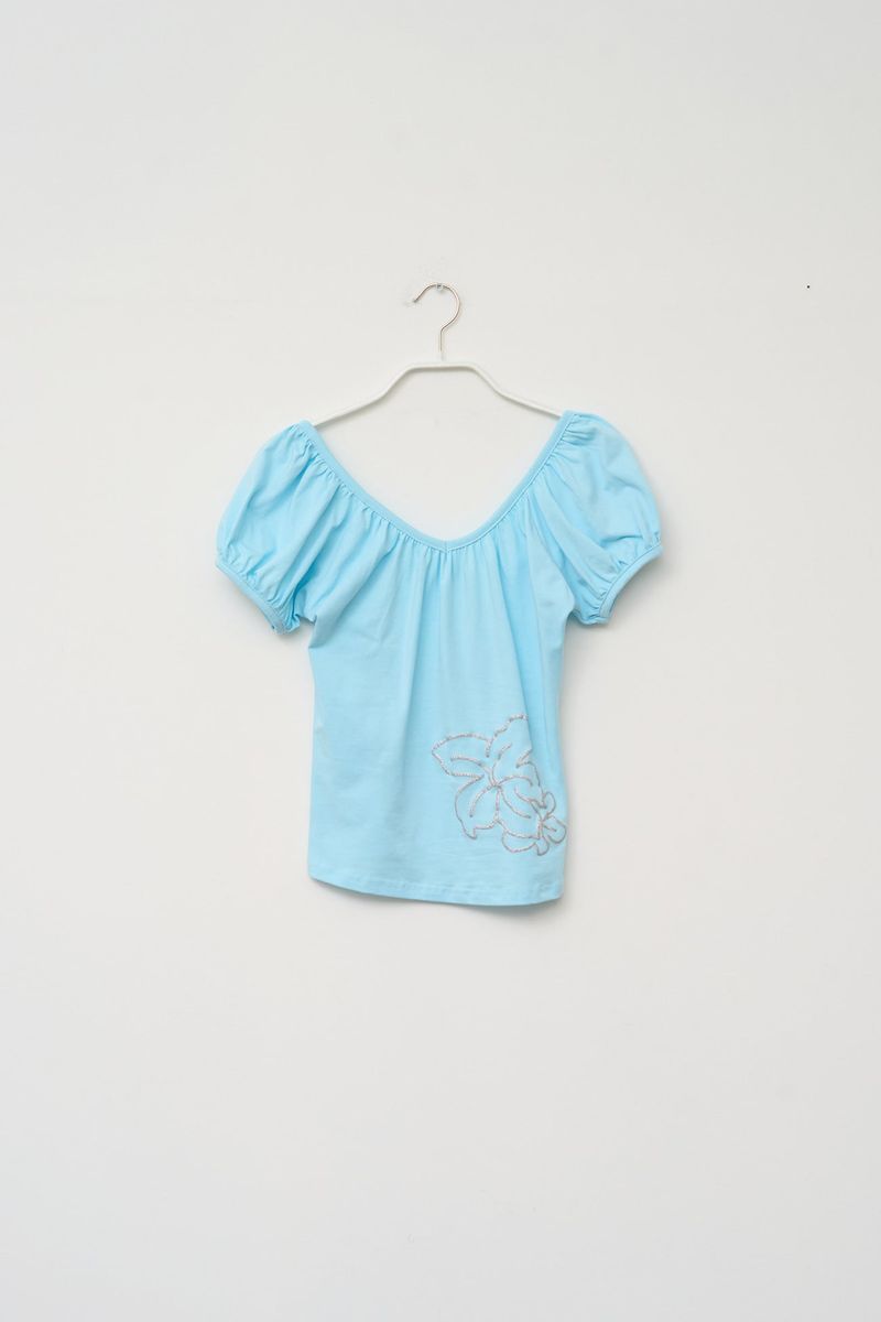 (W) Bloom Shirring Top