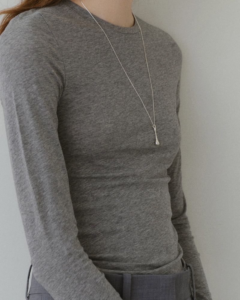 [Silver 925] Melting Drop Necklace (Silver)