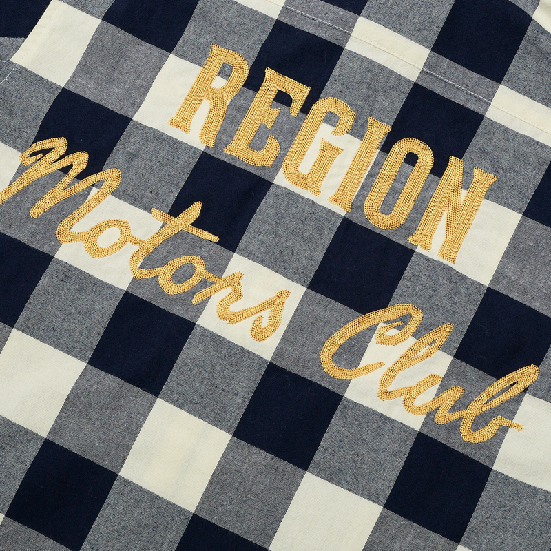  REGION MOTORS CLUB STRIPE WAPPEN SHIRTS JACKET (INDIGO)