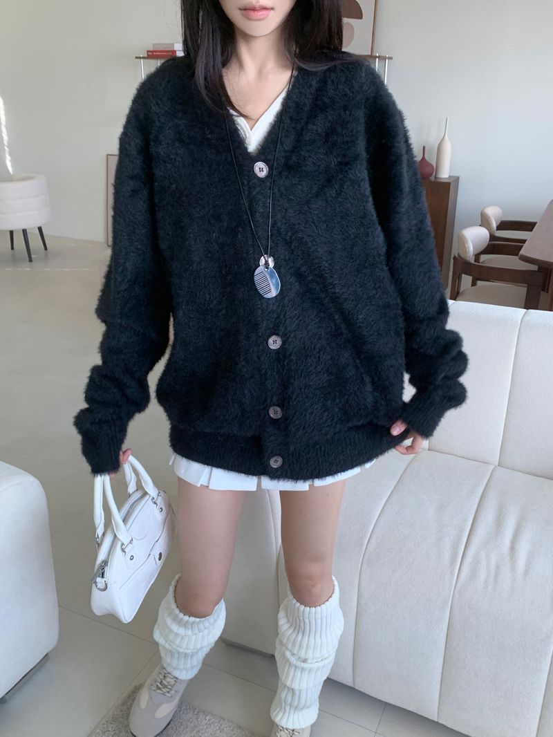 [UNISEX] Cloud Soft Angora Basic Cardigan(6color)