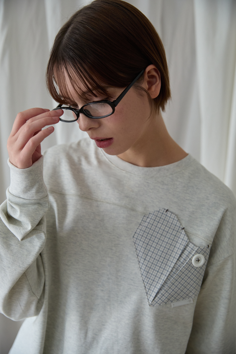 E.zKIm（イージーキム）の「フォールドチェックロングスリーブT（トップス）」
