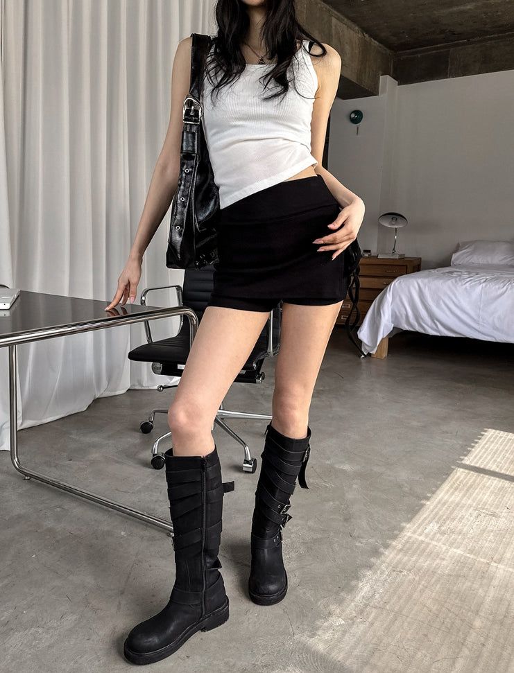 Della Ribbon Layered Skirt Pants