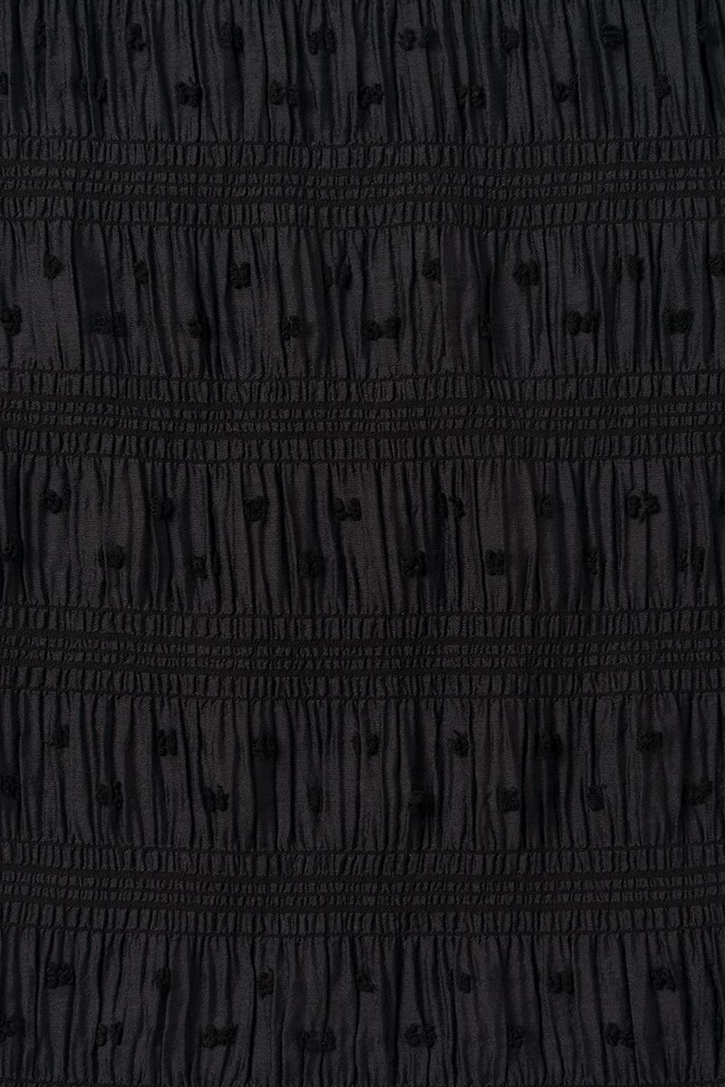 Smoke shirring blouse_black