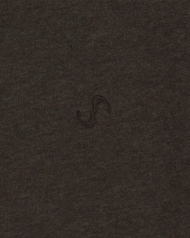 Fur Trim Jersey Zip-up / Stone Brown