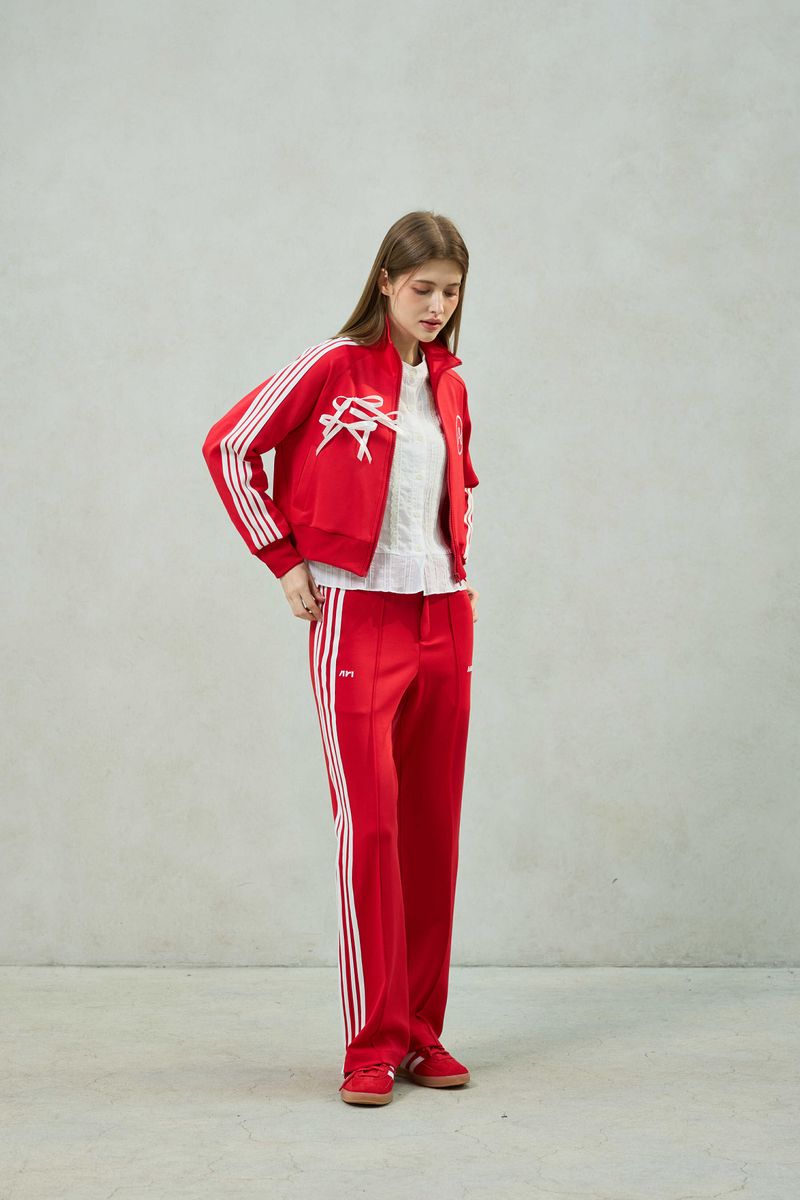 JOEL JERSEY TRACK PANTS / RED