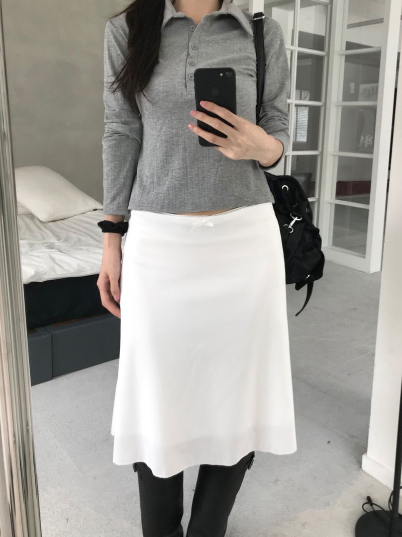 Kitten（キッテン）の「Sophie Ribbon Skirt (2 colors)（Skirts）」