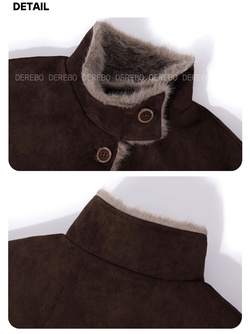 Modern Warm Suede Mustang Long Coat