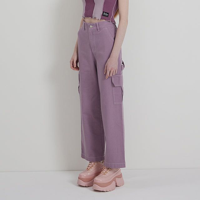 PURPLE COLOR CARGO PANTS