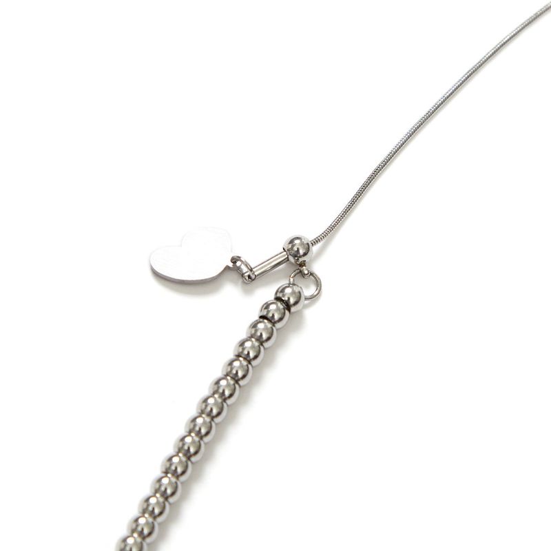 2way half ring & ball necklace
