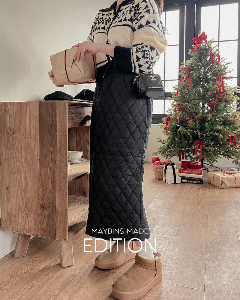 【MADE】Quilted long skirt