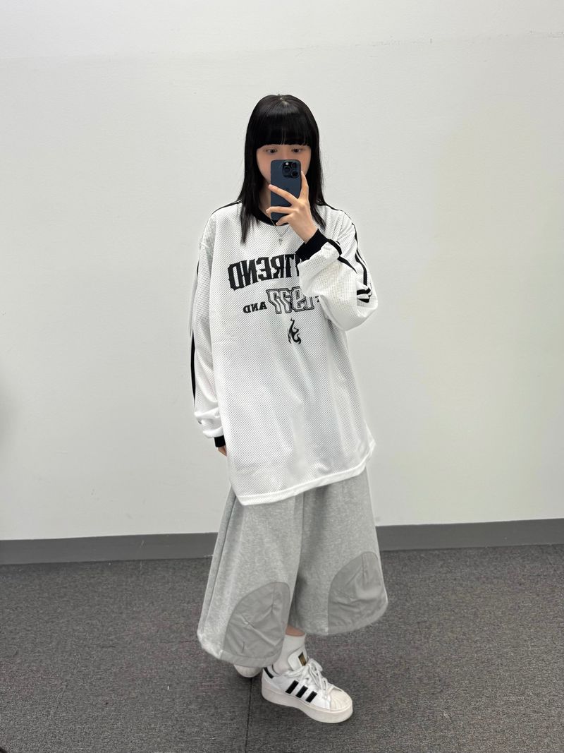 mesh track long sleeve