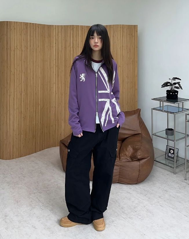 Bene Union Jack Jersey Zip-up