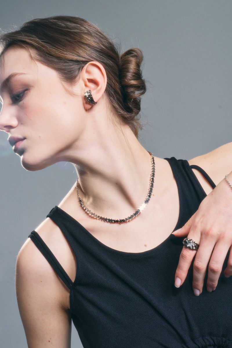 NO.316 [BLACK] GEOMETRY STAR EARCUFF