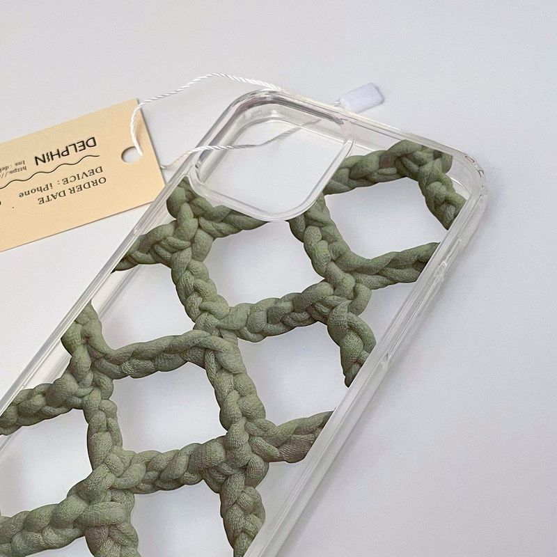CROCHET NET PHONE CASE_GREEN