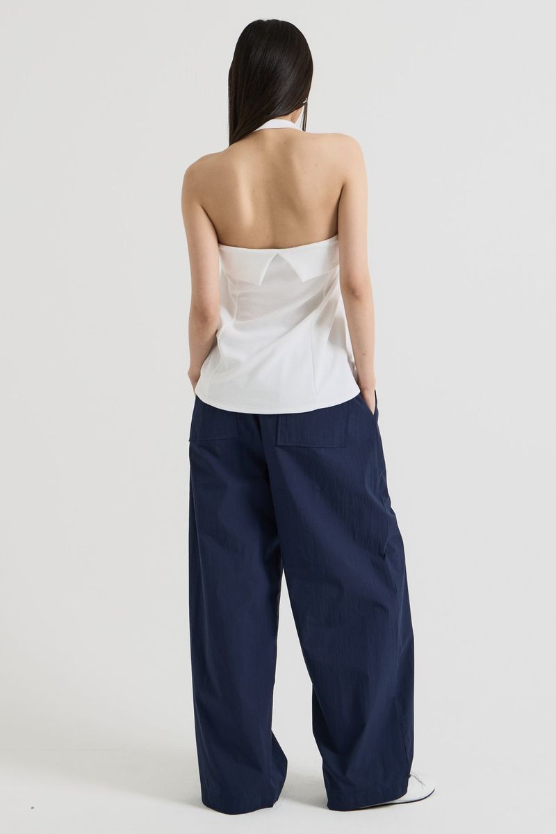 Halterneck sleeveless, White