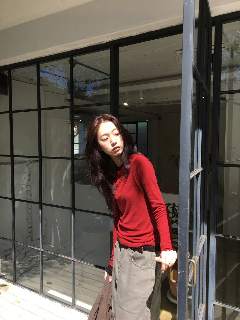 Leaf Low Cutting Long Sleeve (6color)