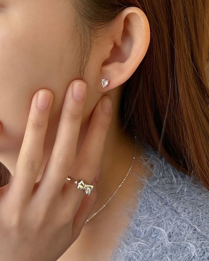 Bijou cubic earring (silver)