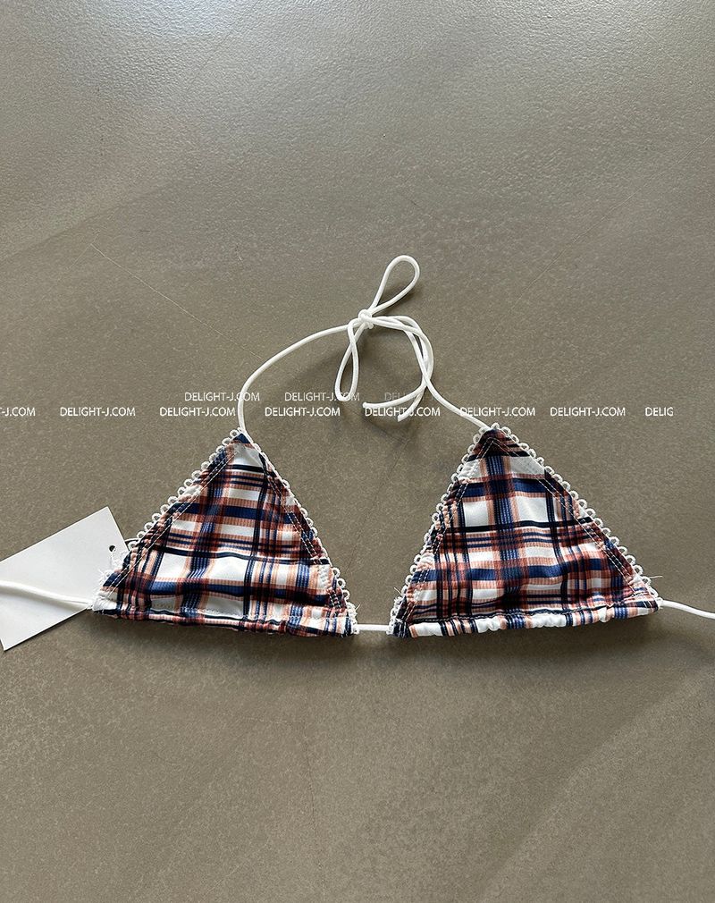 checkered corset bikini