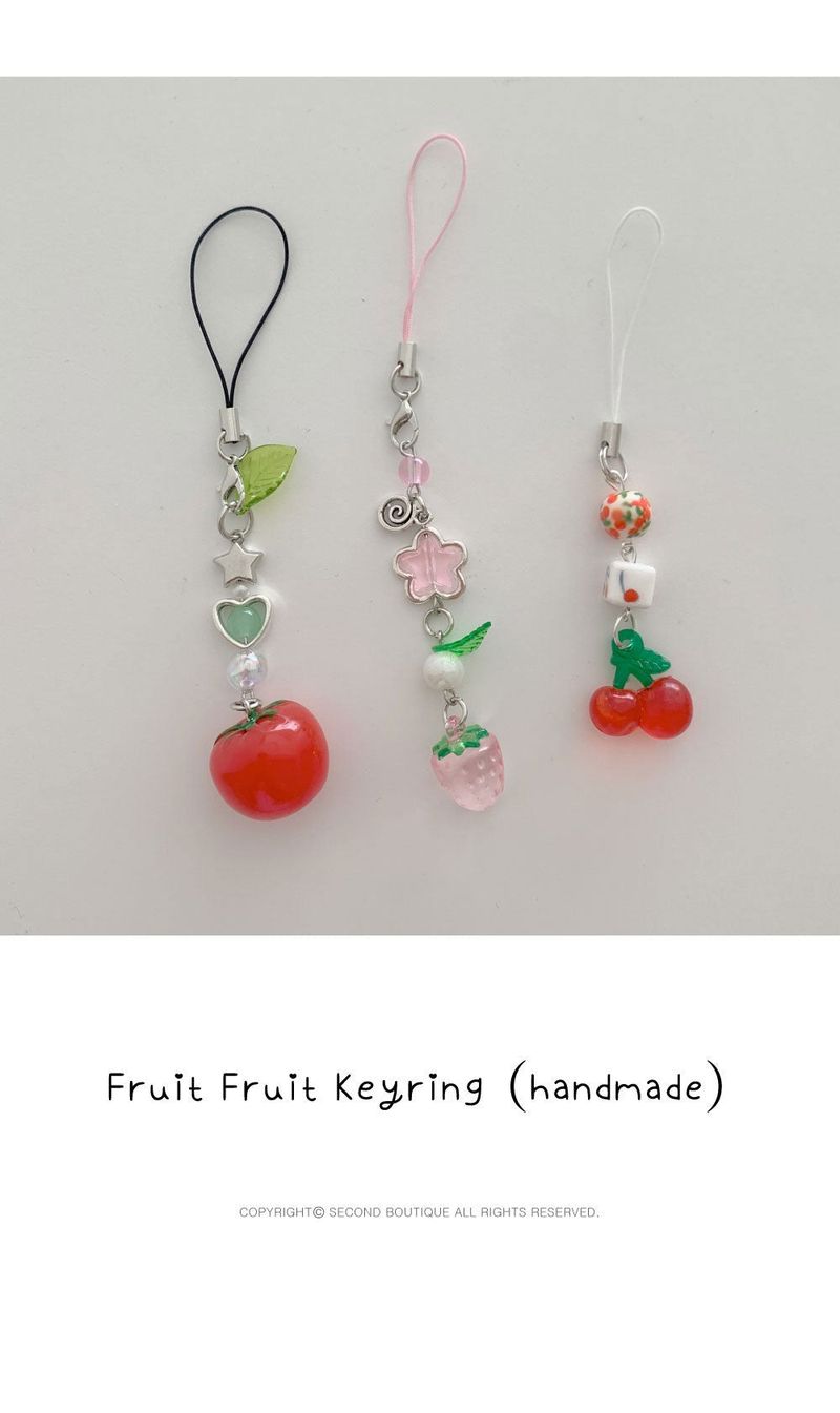 [Keyring] Fruit Fruit keyring__Pinkberry