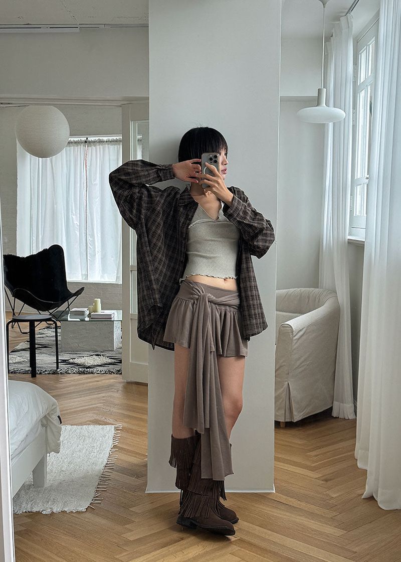 FLARE TIE SKIRT