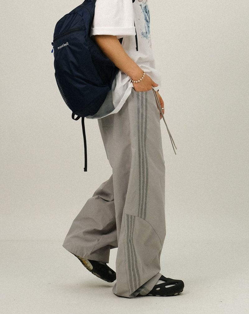 RU Track Nylon Curved Banding Pants