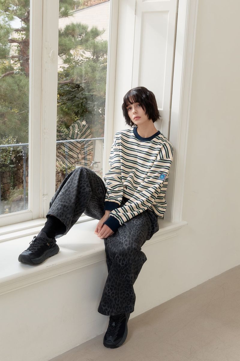 Alarm Multi Stripe Sweatshirt -  Navy