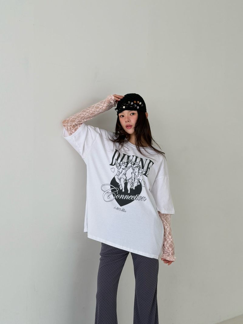 ANGEL Lace Layered T-shirt