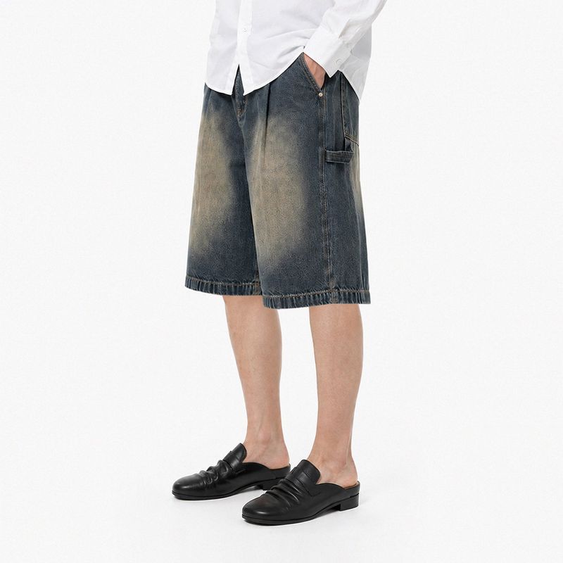 NTET(エヌティーイーティー)の「urban carpenter bermuda denim pants (muddy indigo)(Pants)」