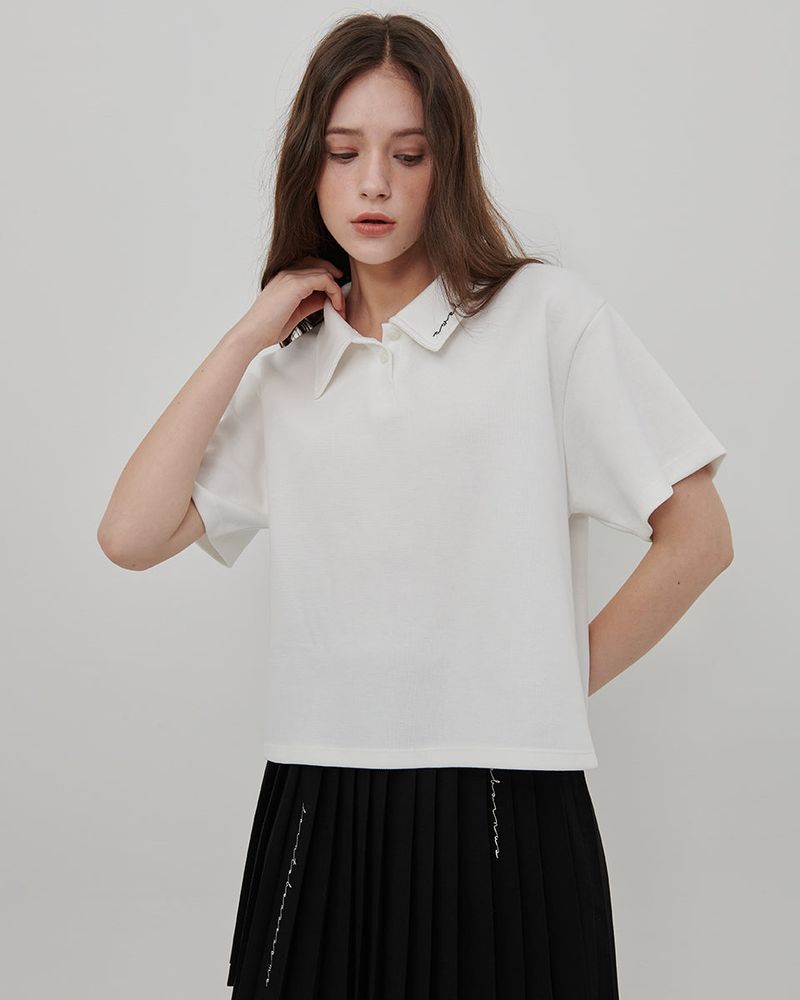 LOGO PIQUET POLO SHIRT [WHITE]