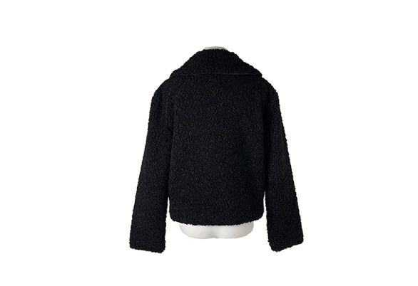 Anju Fur Collar Quilted Short Jacket
