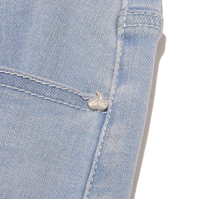 CHERRY SPAN SLIM-FIT DENIM PANTS [LIGHT BLUE]
