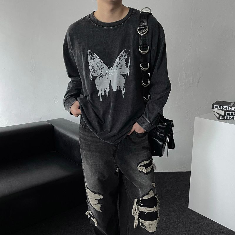 COZINESS（コジネス）の「Butterfly Print Long-Sleeved T-Shirt (DP779389802718)（Tops）」