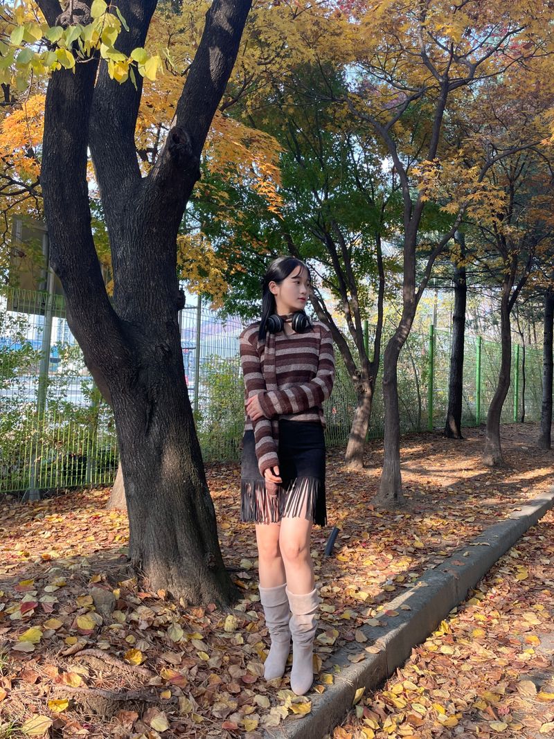 Hippy brown stripe T