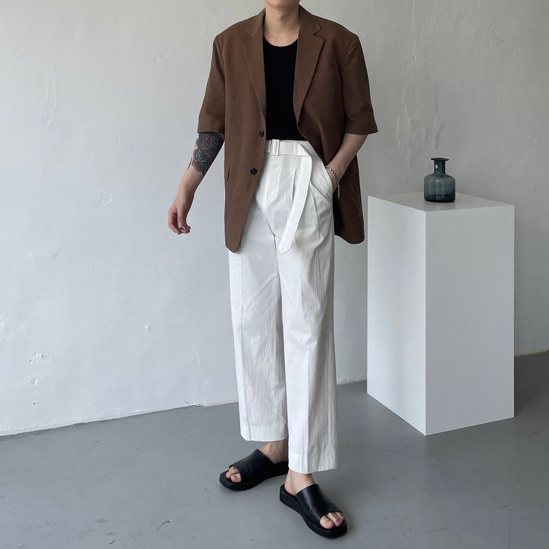 SI Linen Short-Sleeved Jacket (2 colors)