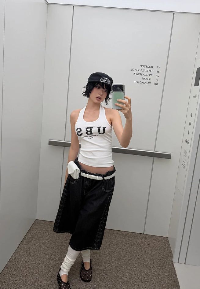 UBS DOT HALTER TOP