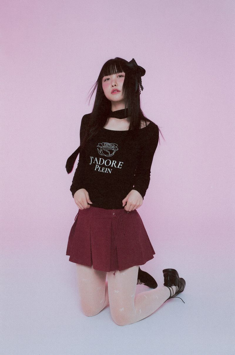 J'adore Plein Scarf T-shirts (Black)