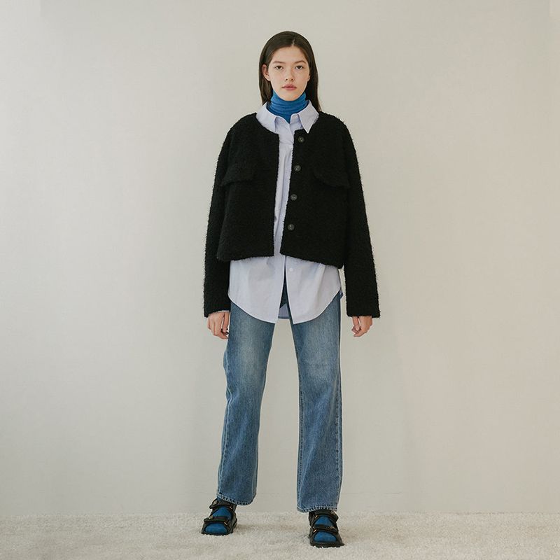 STRAIGHT DENIM PANTS (BLUE)