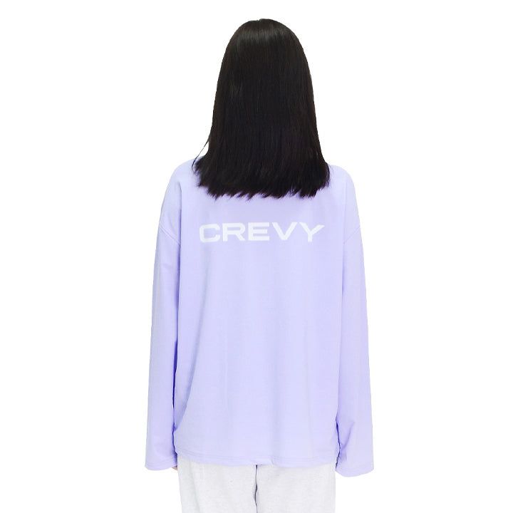 CREVY(クレビー)の「logo overfit rash long sleeve T-shirt (light purple)(Tops)」