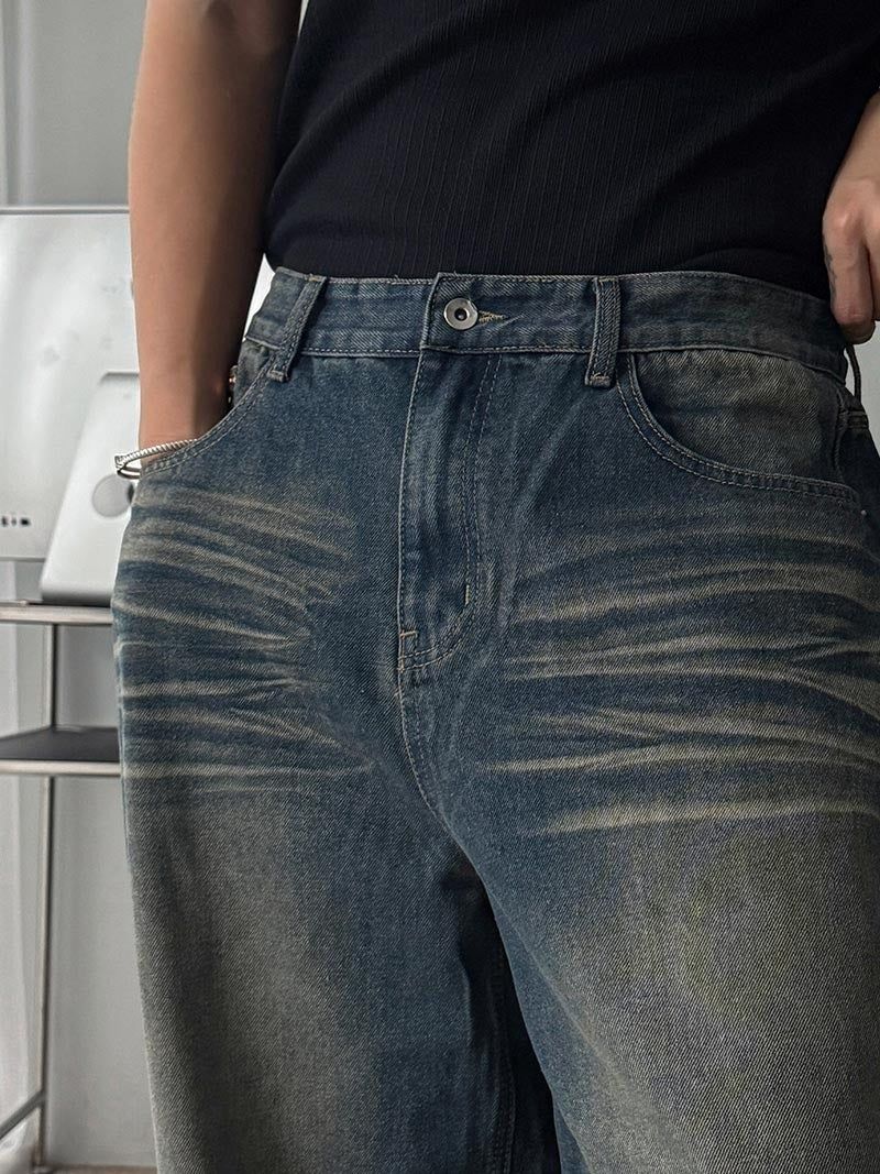 ASCLO Good Value Tech Wash Curve Denim Pants (2color)