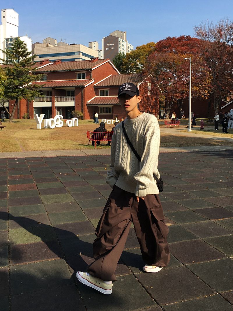 Leak Cotton Big Cargo Pants 3C