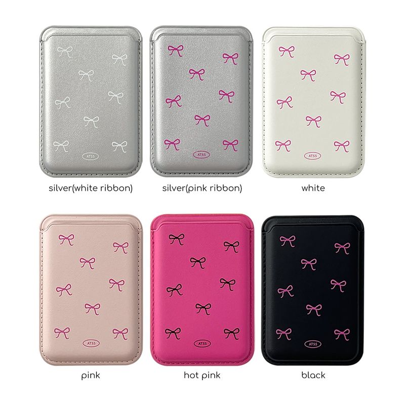 Ribbon Pattern MagSafe Card Wallet (single product)