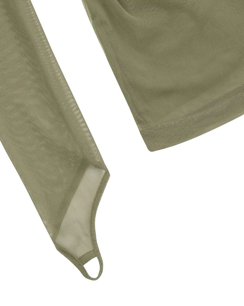In&Out Knitted Top _  OLIVE GREEN