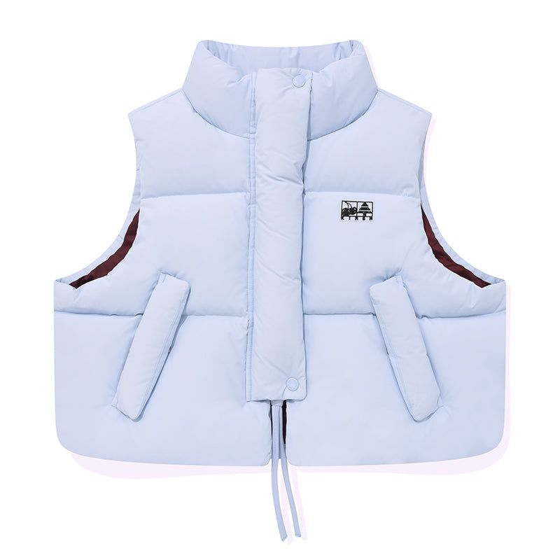 KIRSH（キルシー）の「CHERRY CROP STRING DOWN VEST [LIGHT SKY]（Jackets/Outerwear）」