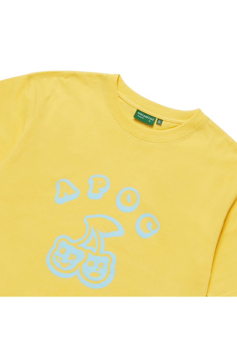 Cherry Bear Tee_Canary