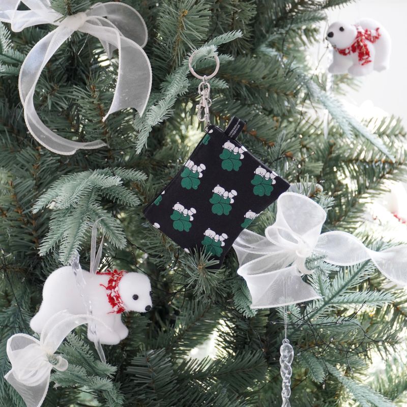 Keep Clover pattern keyring pouch(mini)